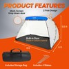 Portable Paint Tent, Large Paint Booth with Built-in Floor, Mesh