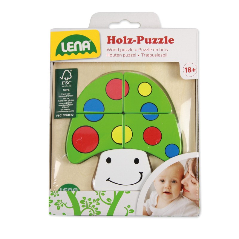 Lena 32138 – Mushroom Wooden Jigsaw Puzzle