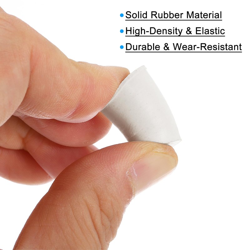sourcing map 2Pcs Solid Rubber Stoppers, White 10# Tapered Lab