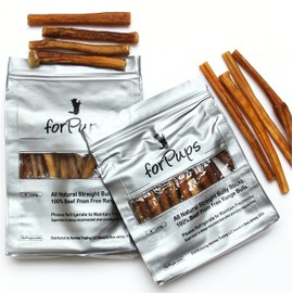 forPups THICK Bully Sticks (8 Inch) (2 Pounds) - All Natural Premium Quality Bully Sticks Made (2 lb) (8")