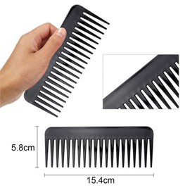 luoshaPUCY Hair Comb, Wide Tooth Comb, Antistatic Hair Coarse Comb, Women's Hairdresser Styling Comb for Men and Women, Men (Black)