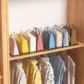 frtzal 2-Pack Adjustable Purse Organizer, Clear Modern Closet Shelf, 10 Shelves, Tiered, L-Shape, Plastic, 12.4 x 9.41 x 6.65 inches