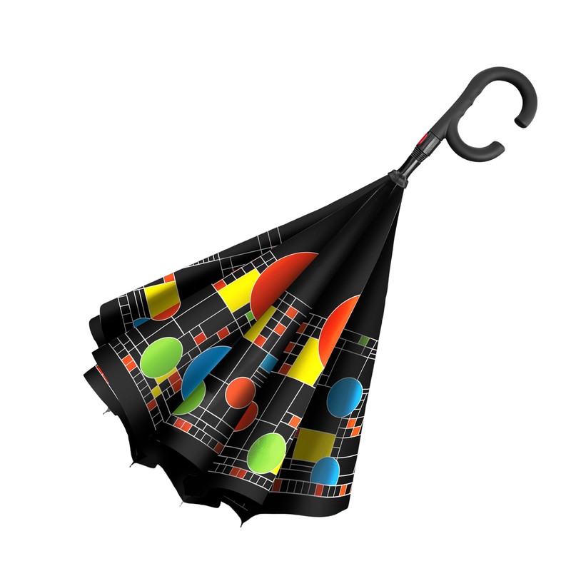 RainCaper Frank Lloyd Wright Reverse Inverted Windproof Reverse Opening Upside