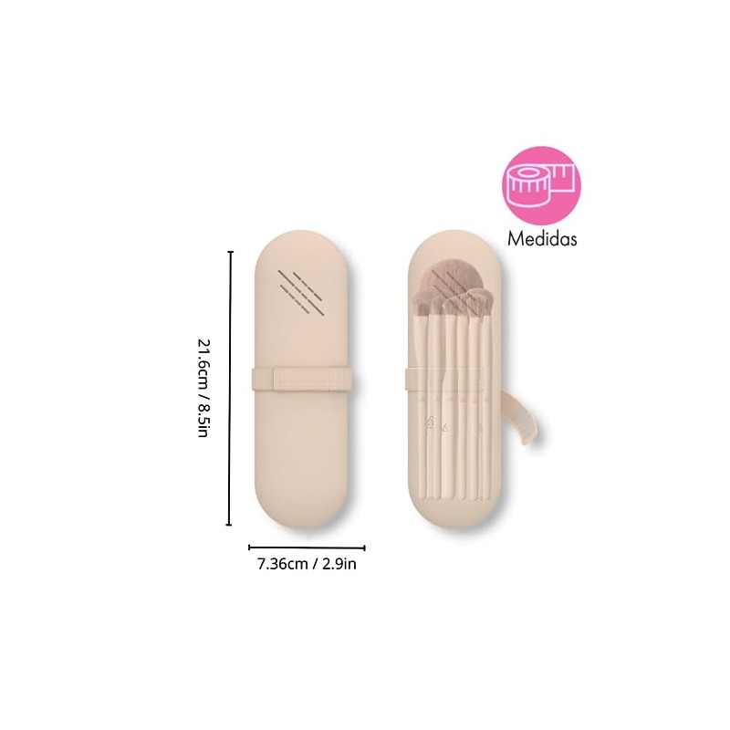 Funda para brochas de maquillaje con broche Estuche organizador de