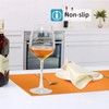 Herda Orange Faux Leather Fall Placemats,4 Set PU Leather Dining
