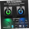 TEHAUX 1Pair Gaming Speakers with Subwoofer USB Wired Desktop Soundbox