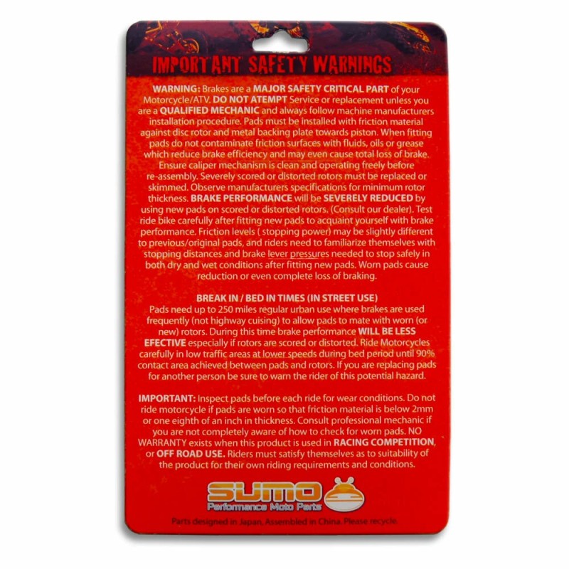 EBC Brakes Rear High Performance Brake Pads for Indian FTR