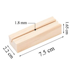 Wood Place Card Holders Penta Angel 12Pcs Wooden Sign Table Number Postcard Photo Picture Display Stands for Wedding Birthday Party Home Decoration (12)