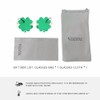 WDZAYXC Clover Glasses, Leaf Clover Metal Frame Glasses, Trendy Glasses