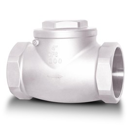 4" NPT Horizontal Check Valve, Stainless Steel Non Return Swing Check Valve, Level One Way Counterflow Valve to Prevent the Medium Backflow for Oil Water Gas Air（4", DN100）
