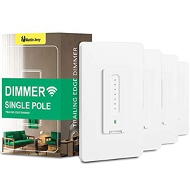 Smart Dimmer Switch 4Pack by Martin Jerry | Trailing Edge Dimmer Light Switch, Voice Control by Alexa, Google Home, SmartLife App, Needs Neutral Wires, 2.4G WiFi Only