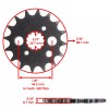 Caltric Black Drive Chain And Sprocket Kit for Kawasaki Vulcan
