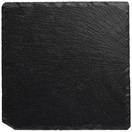K-World Slate Plate, 7.1 inches (18 cm), Square Plate, Natural Stone, Slate Board