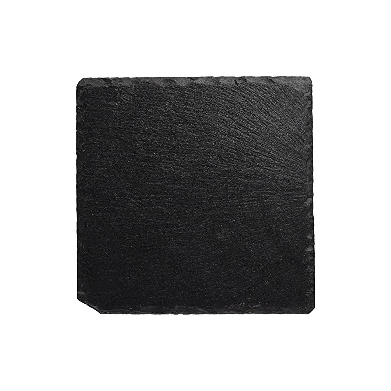 K-World Slate Plate, 7.1 inches (18 cm), Square Plate, Natural