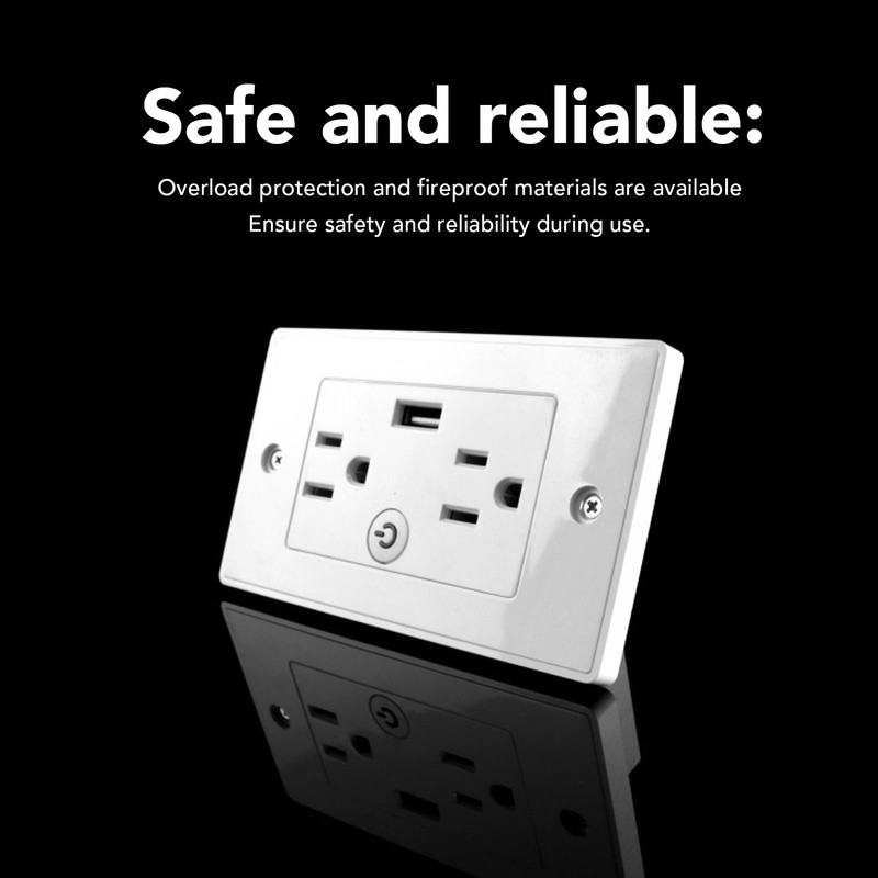 Smart Wall Outlet USB Voice Control Multifunctional WiFi Wall Socket