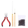 Kit para extensiones de peluca, que incluye alicates y 500