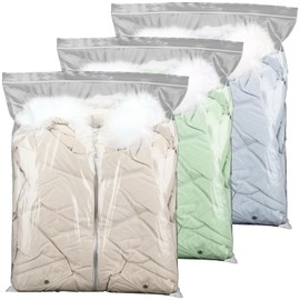 HIGA-JKL 20 Pack 50×60 Large Sealed Bag Storage Bag,Large Resealable Clear Plastic Bags,Thickening and Durable,Storage Bag,Suitable for cotton clothes, cotton pants, seasonal quilts, etc（No Hole）