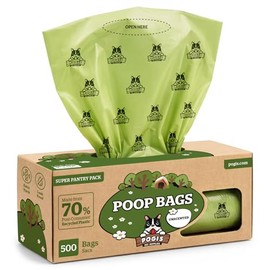 Pogi's Poop Bags - Bolsas para excremento de perro - 500 Bolsas no perfumados para despensas y estaciones de residuos al aire libre - Grandes, Biodegradables, Herméticas (Rollo Grande Único)