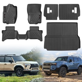 for 2024 2025 2026 Toyota Land Cruiser/Lexus GX550 5 Seat Floor Mats Trunk Cargo Liner and Backrest Mats TPE All Weather Protection Mat Accessories (only for 5 Seater Full Set)