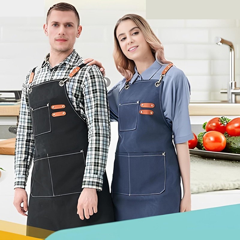 Cosymate Work Canvas Apron with Pockets for Men, Heavy Duty,