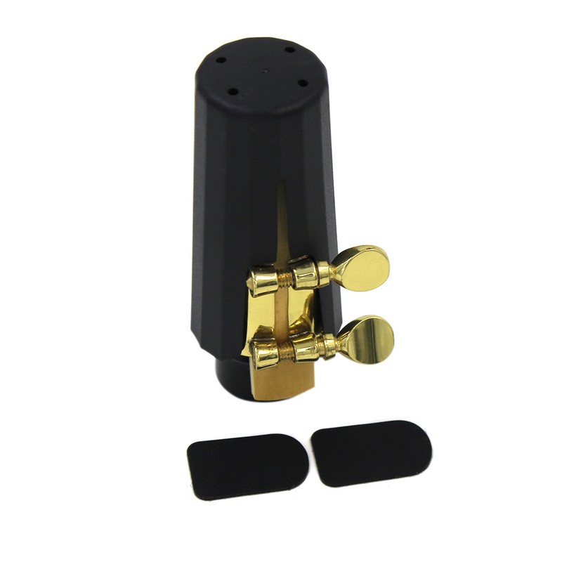 Soprano Sax Saxophone Mouthpiece Plastic with Cap Metal Buckle Reed