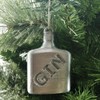 Jabtek GIN Bottle Shaped Christmas Tree Bauble Silver