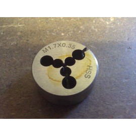 M1.7 X .35 X 1" HIGH Speed Steel Round Adjustable DIE
