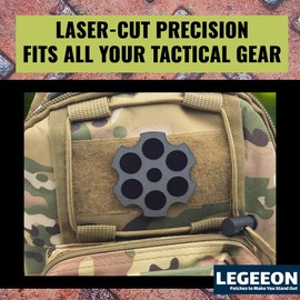 Revolver Trommel Patch – Taktischer Aufnäher mit Klettverschluss für EDC-Ausrüstung, Rucksäcke, Plattenträger, Caps & Klettflächen