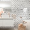 STICKGOO Subway Tile Peel and Stick Backsplash, Glossy White Marble