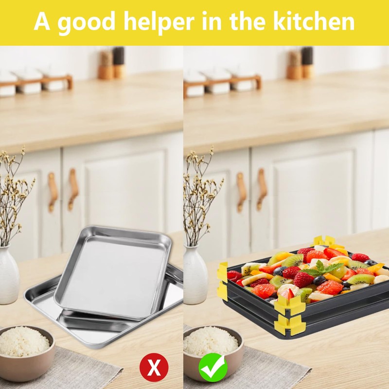 Ugyduky 24 Pcs Tray Stackers, Baking Sheet Stackers, Baking Pan