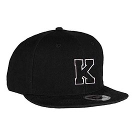 MFAZ Morefaz Ltd Kids Adult Size Hats Snapback Flat Peak Hat Boy Girl Casual Baseball Cap A-Z Alphabet (K, Adult)