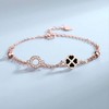 Bracelets for Women Rose Gold Layered Bracelet Four Leaf Clover