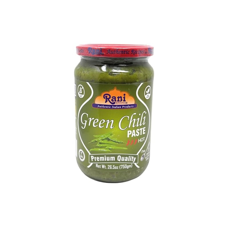 Rani Green Chilli Cooking Paste 26.5oz (750g) Bulk Glass Jar