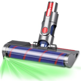 Italdos Soft Roller Brush with LED Compatible with Dyson V7, V8, V10, V11, V15 - Thorough and Gentle Cleaning for Smooth Floors