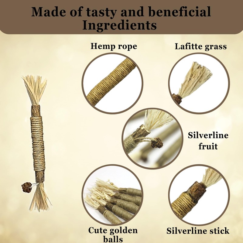 SunGrow Delicious Pet Snack Silvervine Sticks, Chewable Corn Husk and