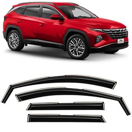 Voron Glass in-Channel Extra Durable Rain Guards for Hyundai Tucson 2022-2026, Window Deflectors, Vent Window Visors, 4 Pieces - 200681