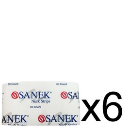 GRAHAM SU-43310x6 BARBER SALON BEAUTY HAIR SANEK NECK STRIPS TISSUE 6 PACK OF 60 STRIPS