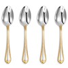 KEAWELL Pearl Edge 4-Piece Premium Spoon Set, 18/10 Stainless Steel,