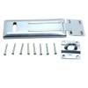 NU-SET Lock | 6" Single Hinged Hasp with Rolled Edges