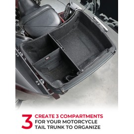 KEMIMOTO Tour Pack Organizer, Organizer Storage with Mesh Pocket and Dividers Compatible With Touring CVO Road Glide Ultra Limited Tri Glide 2014 2015 2016 2017 2018 2019 2020 2021 2022 2023