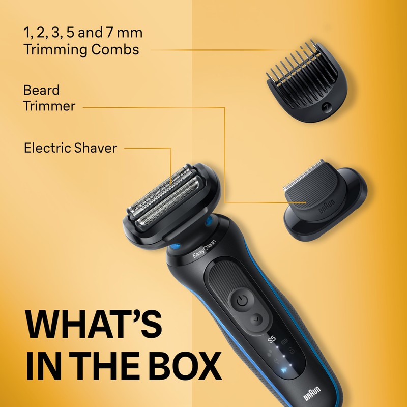 Braun Electric Shaver for Men, Series 5 5120s, Wet &