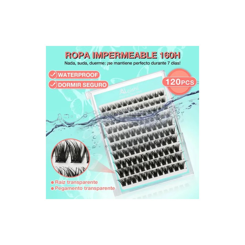 Set Extension De Pestañas Autoadhesivas Con Pinzas 120 Pieces 10-18