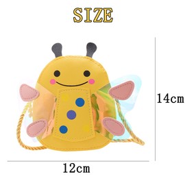 MEZHEN Bee Shoulder Bag Handbag Bee Bag Cartoon Crossbody Bag Girls Bags Easter Chain Bag Holiday Travel Purse Children Gift Autumn, yellow