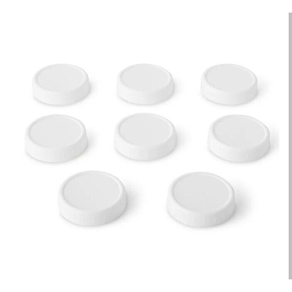 Mainstays  BPA-Free Plastic Regular Mouth Canning Jar Lids, White. 8 pack