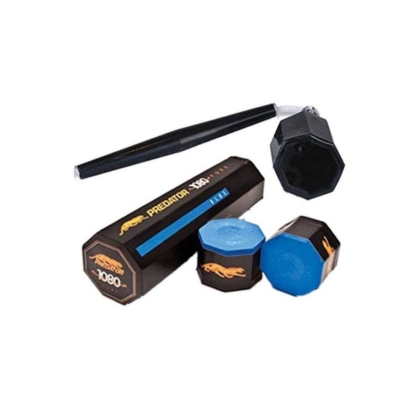 Predator Chalk 1080 Pure 5 Pieces Blue with Action Octagon Style Cue Chalker
