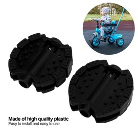 SUNGOOYUE Children's Bicycle Pedal, Pack of 2, Plastic Children's Tricycle Pedals, Children's Pushchair, Front Wheel Foot Pedal Accessories (Black)