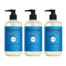 MRS. MEYER'S CLEAN DAY Liquid Hand Soap, Blueberry Scent, 12.5 Ounce Bottle (Pack of 3)