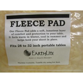 EARTHLITE MASSAGE TABLE FLEECE PAD - EARTHLITE BRAND - FITS 28"-32" PORTABLE TABLES - NEW