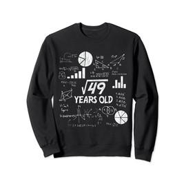 7th Birthday Square Root of 49 Vintage 7 Years Old Birthday Sweatshirt