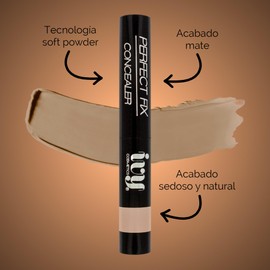 Set Maquillaje Corrector Perfect Fix Ivy + Rubor Liquido Bissu + Iluminador y Bronceador Bissu